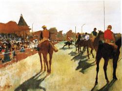 Edgar Degas Race Horses before the Stands oil painting picture